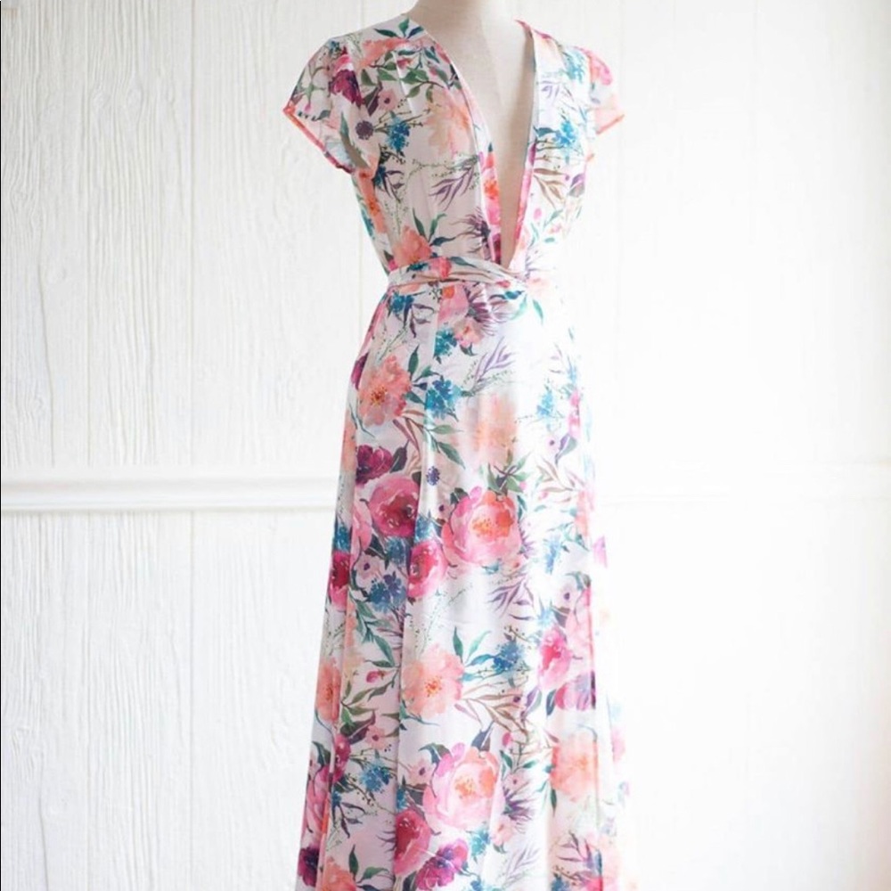 House of Flynn Playa Print Wrap Dress Size Large.